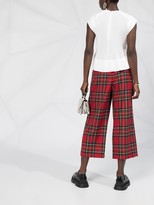 Thumbnail for your product : COMME DES GARÇONS GIRL Cropped Tartan Trousers