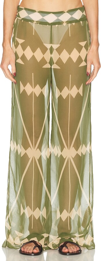 Johanna Ortiz Rapsodia Pant in Green