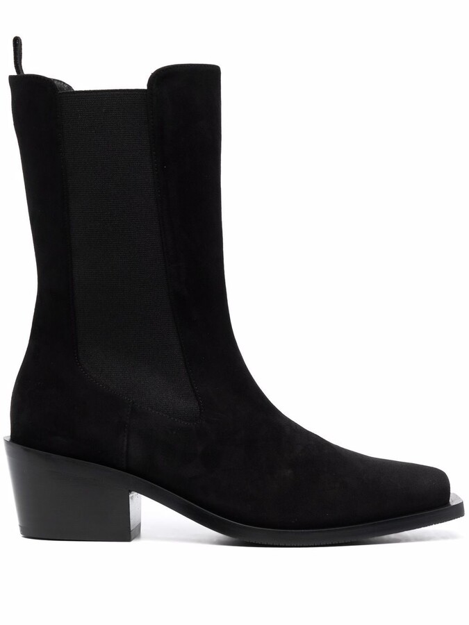 stuart weitzman square toe boots