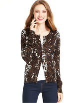 Thumbnail for your product : Monroe Marilyn Juniors' Rhinestone-Button Cardigan