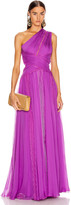 Thumbnail for your product : ZUHAIR MURAD Silk Chiffon Long Dress in Hyacinth Violet | FWRD