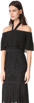 Temperley London Berry Lace Cocktail Dress