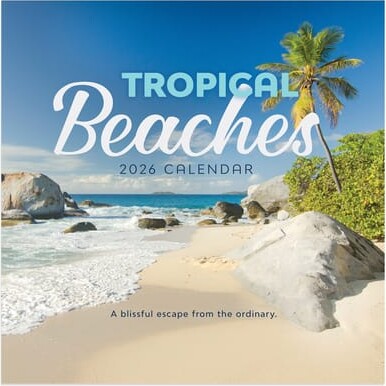 TFPublishing 2026 Tropical Beaches Mini Calendar By Tf Publishing