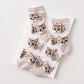 Thumbnail for your product : WDFVGEE Women Ultra Thin Cute Ankle Socks Transparent Glass Fiber Meow Cat Tube Hosiery for Cute sports socks