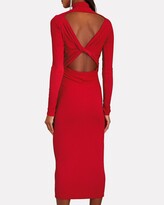 Thumbnail for your product : Enza Costa Rib Knit Cut-Out Midi Dress