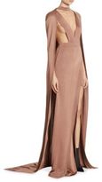 Thumbnail for your product : Balmain All-In-One Cape Choker Gown