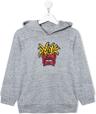 Mostly Heard Rarely Seen 8-Bit Fries Print Cotton Hoodie