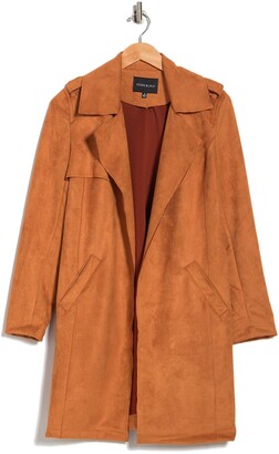 oodji Ultra Womens Faux Suede Coat with Patch Pockets