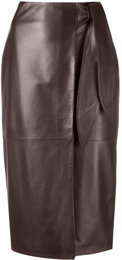 Arma Lambskin Leather Pencil Skirt - ShopStyle