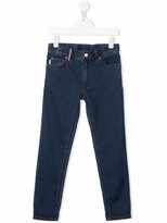 Thumbnail for your product : Paul Smith Junior Logo-Patch Straight-Leg Jeans