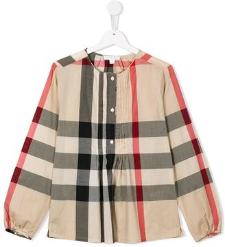 Burberry Kids - Haymarket check blouse - kids - Cotton - 14 yrs