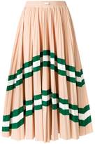 Valentino VLTN patterned pleated midi skirt