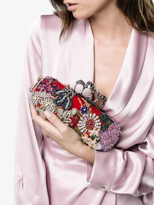 Alexander McQueen embellished four-ring box clutch