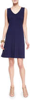 Thumbnail for your product : Eileen Fisher V-Neck Shaped Jersey Dress, Midnight