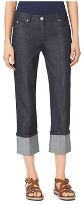 Michael Kors Cropped Cotton-Denim Jeans