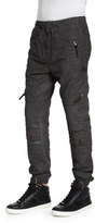 Thumbnail for your product : PRPS Relaxed-Leg Moto Jogger Pants, Gray