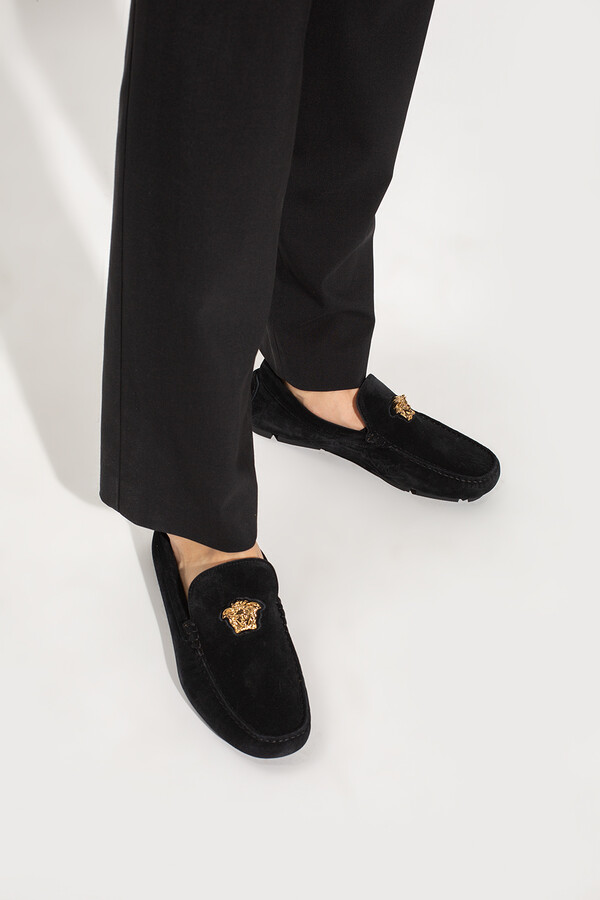 Versace ‘La Greca’ Moccasins Men's Black - ShopStyle Slip-ons & Loafers