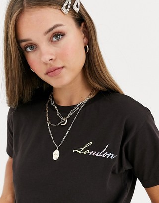 ASOS DESIGN t-shirt with London embroidery
