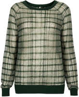 Thumbnail for your product : Topshop Knitted Sheer Check Jumper