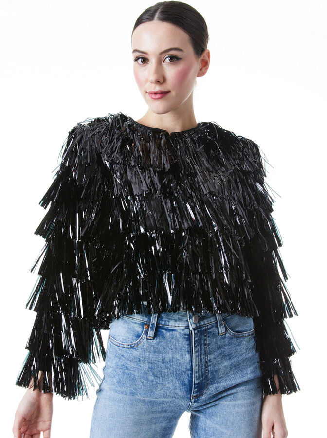 Alice + Olivia Fawn Fringe Tinsel Jacket ShopStyle