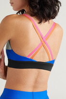 Thumbnail for your product : P.E Nation Victory Color-block Recycled Stretch Sports Bra - Blue