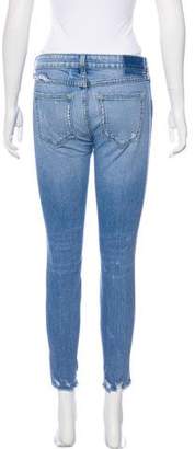 Amo Distressed Mid-Rise Jeans