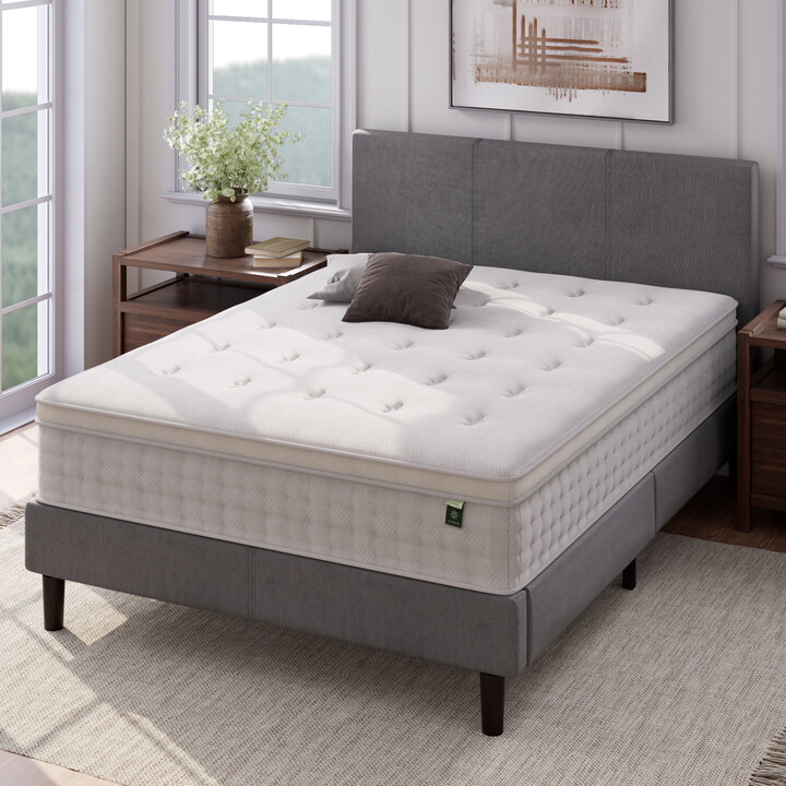 Zinus Euro Top 12" Hybrid Mattress - Comfort Foam and Pocket Spring, Adult, King