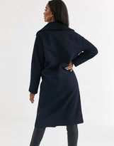 Thumbnail for your product : Helene Berman double breasted contrast animal print coat in wool blend