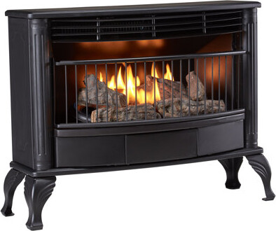 ProCom Ventless Dual Fuel Gas Stove - 25,000 BTU, Remote Control, Black Finish - Model# QNSD250RT