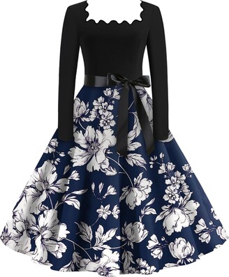 Large Elegant Black Flower Casual Female Dress Clothing Plus Size