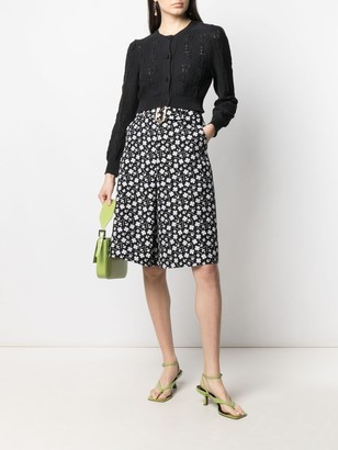 Boutique Moschino Floral-Print Midi Skirt