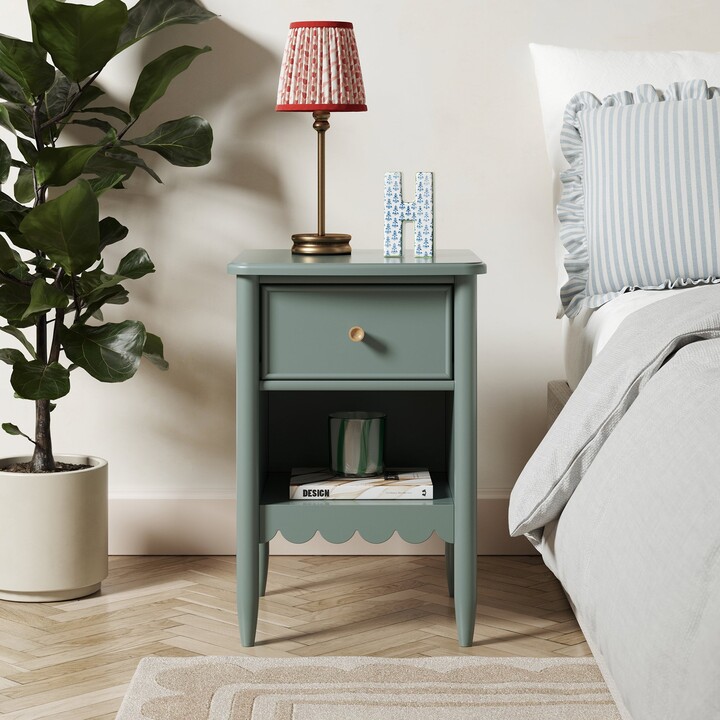 Dunelm Remi 1 Drawer Bedside Table, Lilypad Green Green ShopStyle Chests
