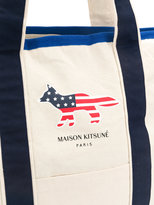 Thumbnail for your product : MAISON KITSUNÉ canvas shopping bag
