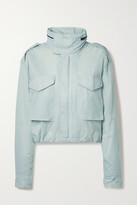 Thumbnail for your product : Reebok x Victoria Beckham Appliquéd Shell Jacket - Gray green