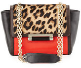 Thumbnail for your product : Diane von Furstenberg 440 Mini Mixed-Media Crossbody Bag, Leopard/Paprika