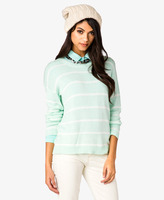 Thumbnail for your product : Forever 21 Open Knit Striped Sweater