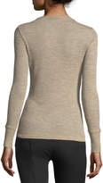 Thumbnail for your product : Alexander Wang T by Deep V Sheer Wooly Rib-Knit Sweater