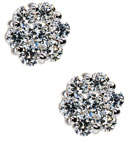 14k White Gold Diamond Flower Stud Earrings 1.2tcw