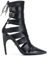 Versace pointed lace-up boots 