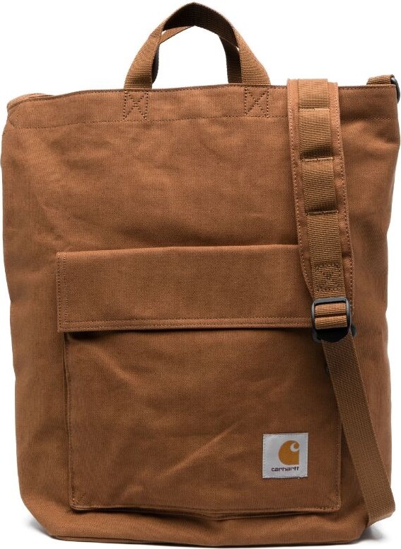 Carhartt WIP Dawn logo-patch Canvas Tote Bag - Brown