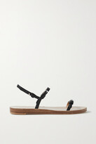 Thumbnail for your product : Gabriela Hearst Steward Leather Slingback Sandals - Black