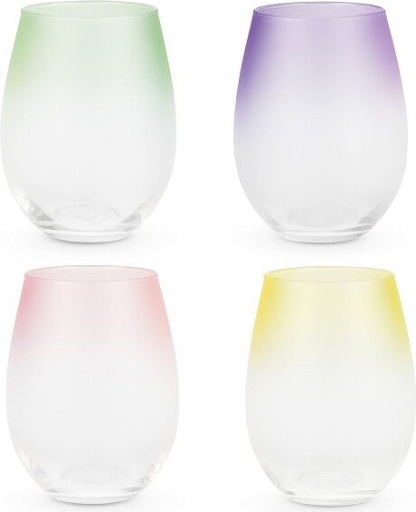 Blush Birthday Squad Large Stemless Wine Glass, Holds 1 Full Bottle of Red  or White Wine, Glassware Gift, 30 Oz, Set of 1, Multicolor