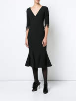 Thumbnail for your product : Carolina Herrera embroidered sleeve trumpet dress