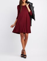 Thumbnail for your product : Charlotte Russe Open Back Trapeze Shift Dress