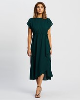 Thumbnail for your product : Atmos & Here Atmos&Here - Women's Green Midi Dresses - Palin Midi Dress - Size 8 at The Iconic