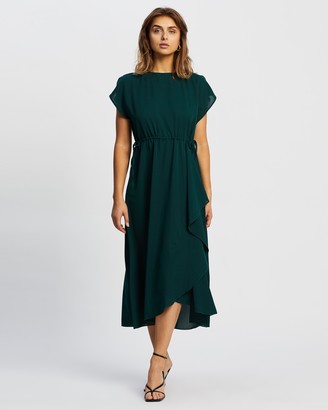 Atmos & Here Atmos&Here - Women's Green Midi Dresses - Palin Midi Dress - Size 8 at The Iconic