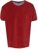 Thumbnail for your product : boohoo Big And Tall Velour T-Shirt With Contrast Rib