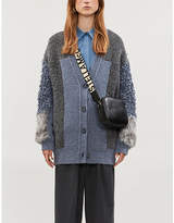 Thumbnail for your product : Stella McCartney Patchwork oversized alpaca and wool-blend cardigan