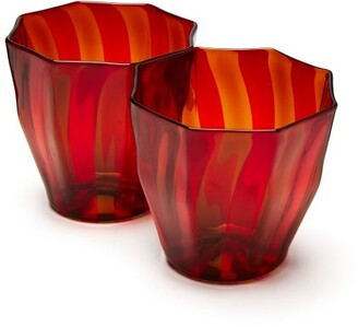CAMPBELL-REY Rosanna Murano Striped Glasses - Red Multi