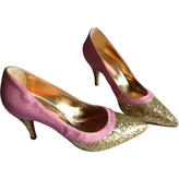Thumbnail for your product : Manoush Pink Leather Heels